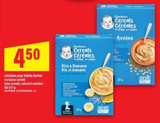 CÉRÉALES POUR BÉBÉS GERBER