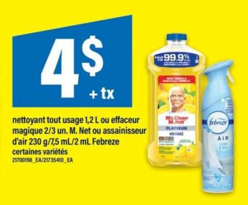 Nettoyant tout usage ou assainisseur d'air