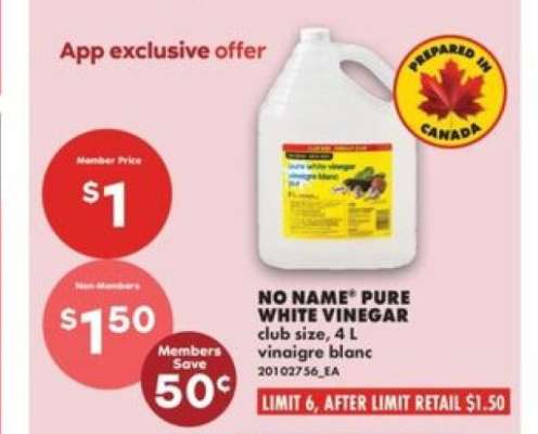 NO NAME PURE WHITE VINEGAR