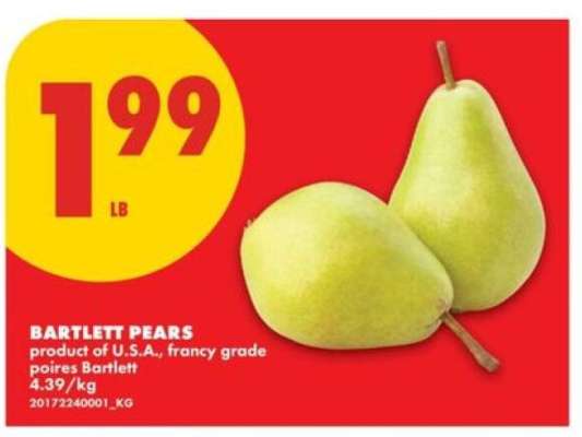 BARTLETT PEARS