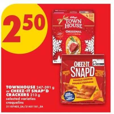 TOWNHOUSE or CHEEZ IT SNAP'D CRACKERS