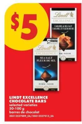 LINDT EXCELLENCE CHOCOLATE BARS