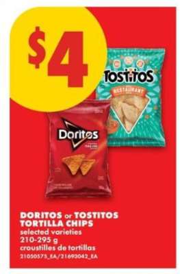 Doritos or Tostitos Tortilla Chips