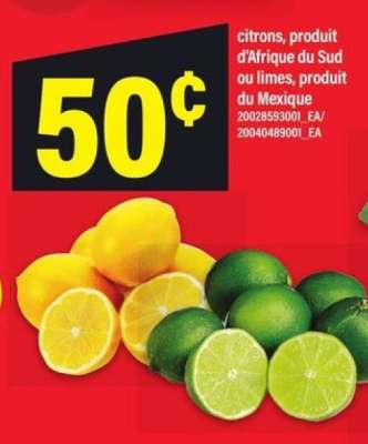 CITRONS OU LIMES