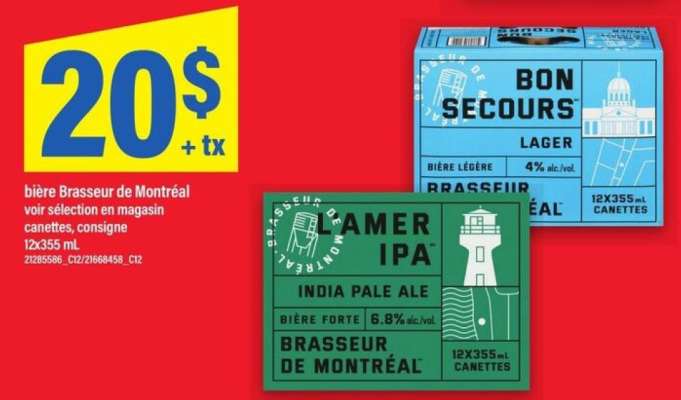 bière Brasseur de Montréal