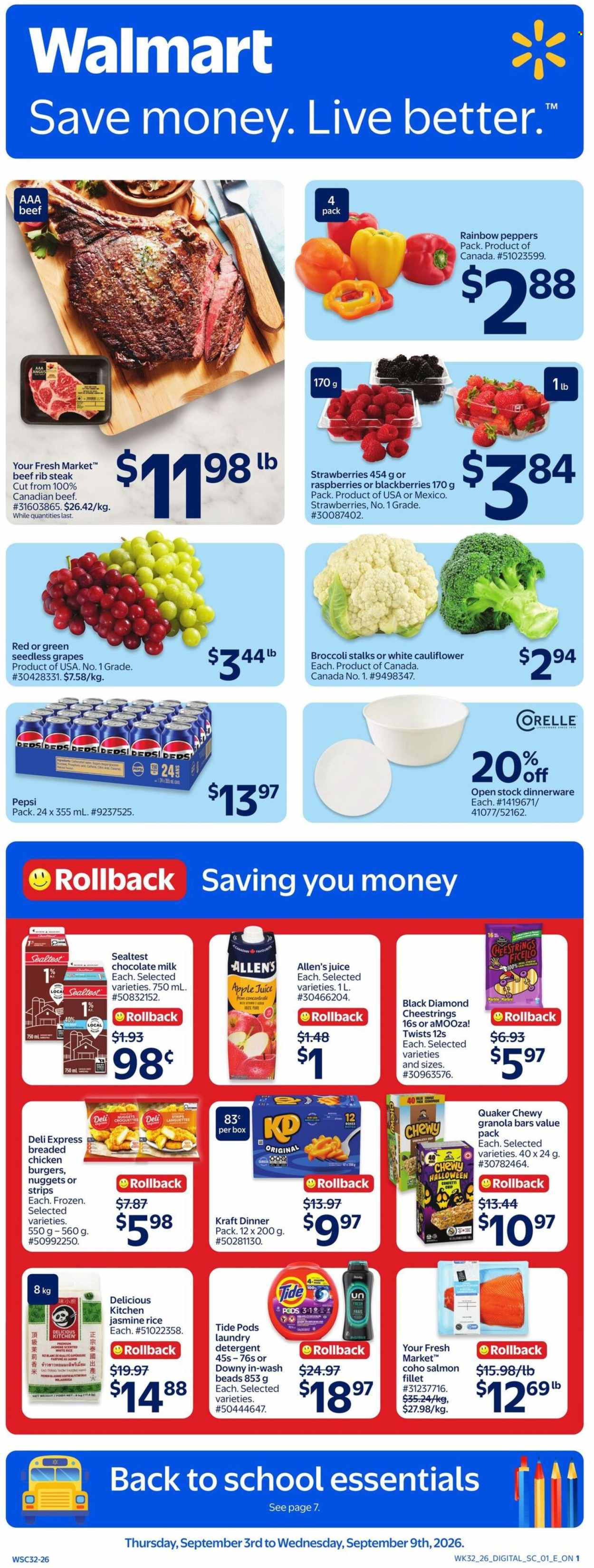 Circulaire Walmart  - 03 Septembre 2026 - 09 Septembre 2026. Page 1