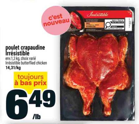 poulet crapaudine Irrésistible