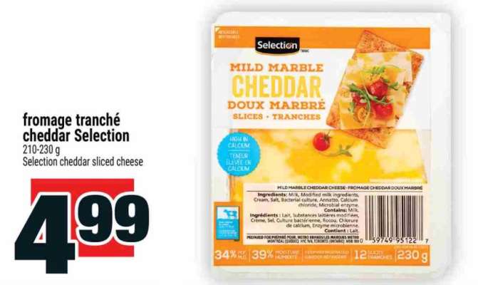 fromage tranché cheddar Selection