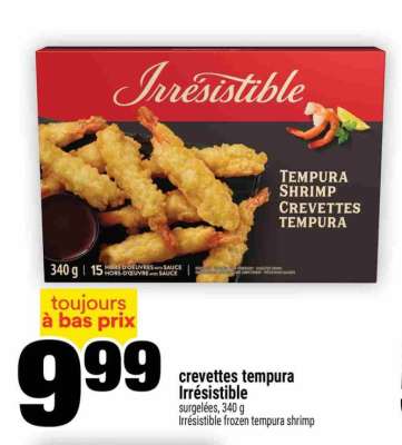 CREVETTES TEMPURA IRRÉSISTIBLE