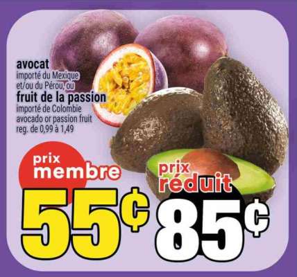 avocat ou fruit de la passion