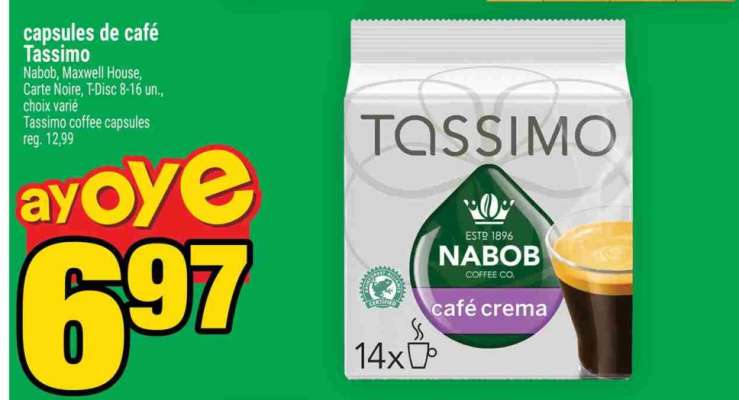 CAPSULES DE CAFÉ TASSIMO