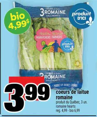 cœurs de laitue romaine