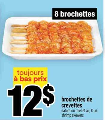 Brochettes de crevettes