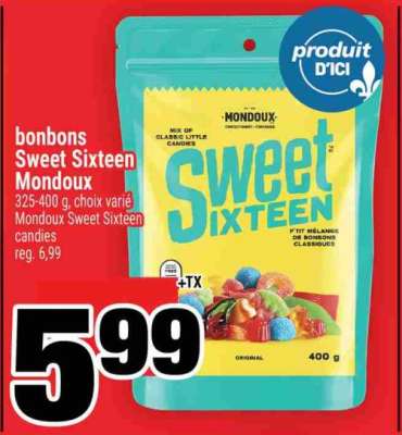 BONBONS SWEET SIXTEEN MONDOUX