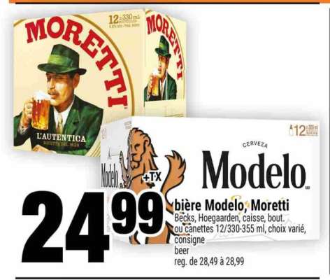bière Modelo, Moretti
