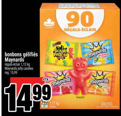 bonbons gélifiés Maynards
