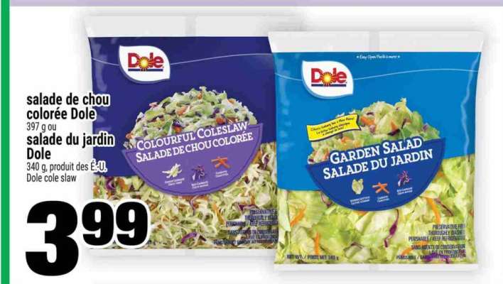 salade de chou colorée Dole ou salade du jardin Dole
