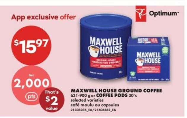 MAXWELL HOUSE GROUND COFFEE