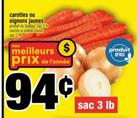 CAROTTES ou OIGNONS JAUNES