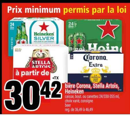 bière Corona, Stella Artois, Heineken