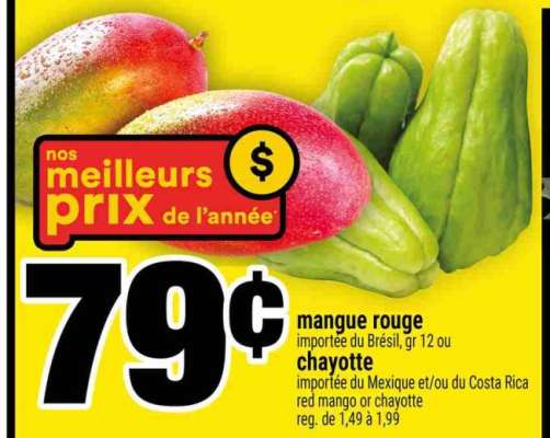 mangue rouge ou chayotte