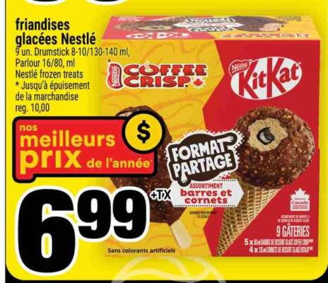 friandises glacées Nestlé