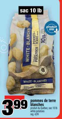 POMMES DE TERRE BLANCHES