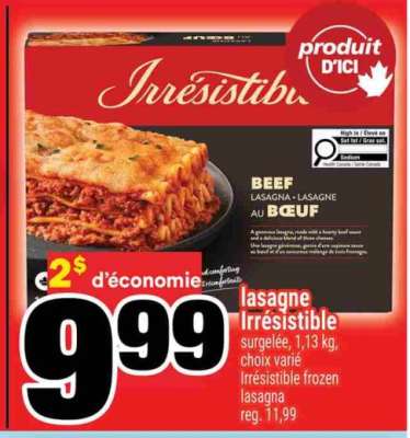 LASAGNE IRRÉSISTIBLE