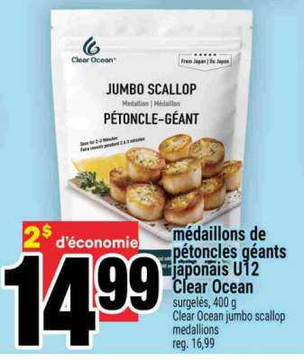 médaillons de pétoncles géants japonais U12 Clear Ocean