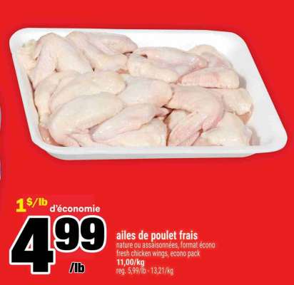 ailes de poulet frais