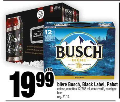 bière Busch, Black Label, Pabst