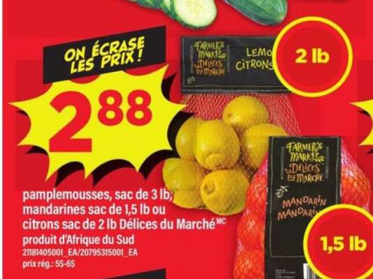 Pamplemousses, mandarines ou citrons