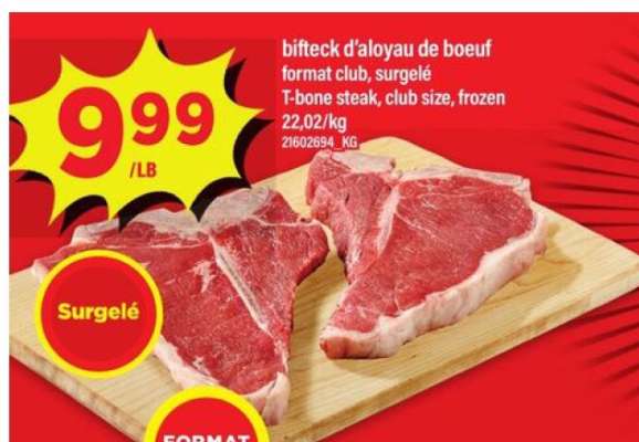 bifteck d'aloyau de boeuf