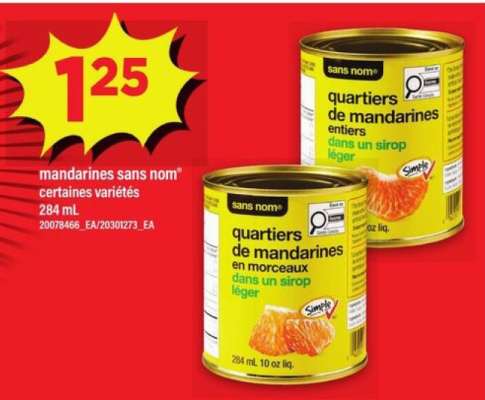 mandarines sans nom