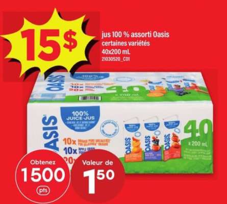 JUS 100 % ASSORTI OASIS