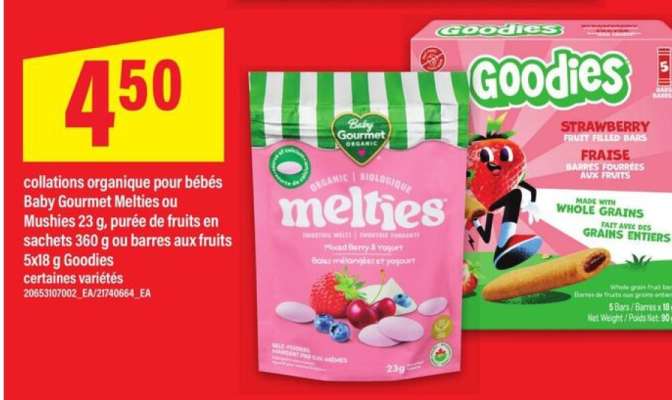 Baby Gourmet Melties ou Mushies
