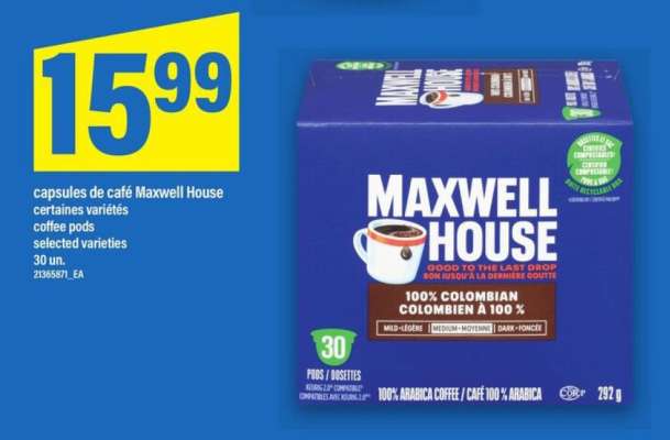 Maxwell House capsules de café