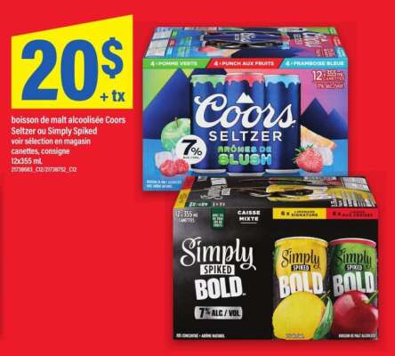 Coors Seltzer ou Simply Spiked