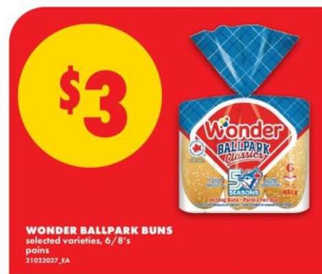 WONDER BALLPARK BUNS