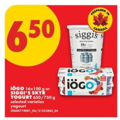 IÖGO or Siggi's Skyr Yogurt