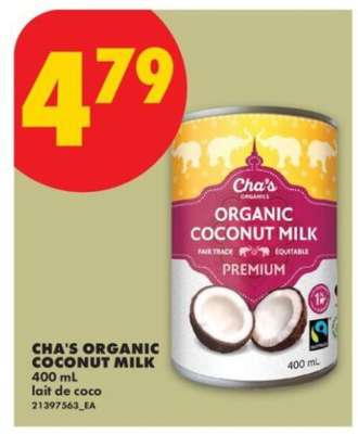 CHA'S ORGANIC COCONUT MILK