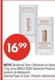 NATIVE deodorant stick