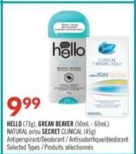 HELLO, GREEN BEAVER, NATURAL or SECRET CLINICAL