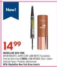 MAYBELLINE NEW YORK BROW INSERTS, SUPER STAY LUMI MATTE Foundation
