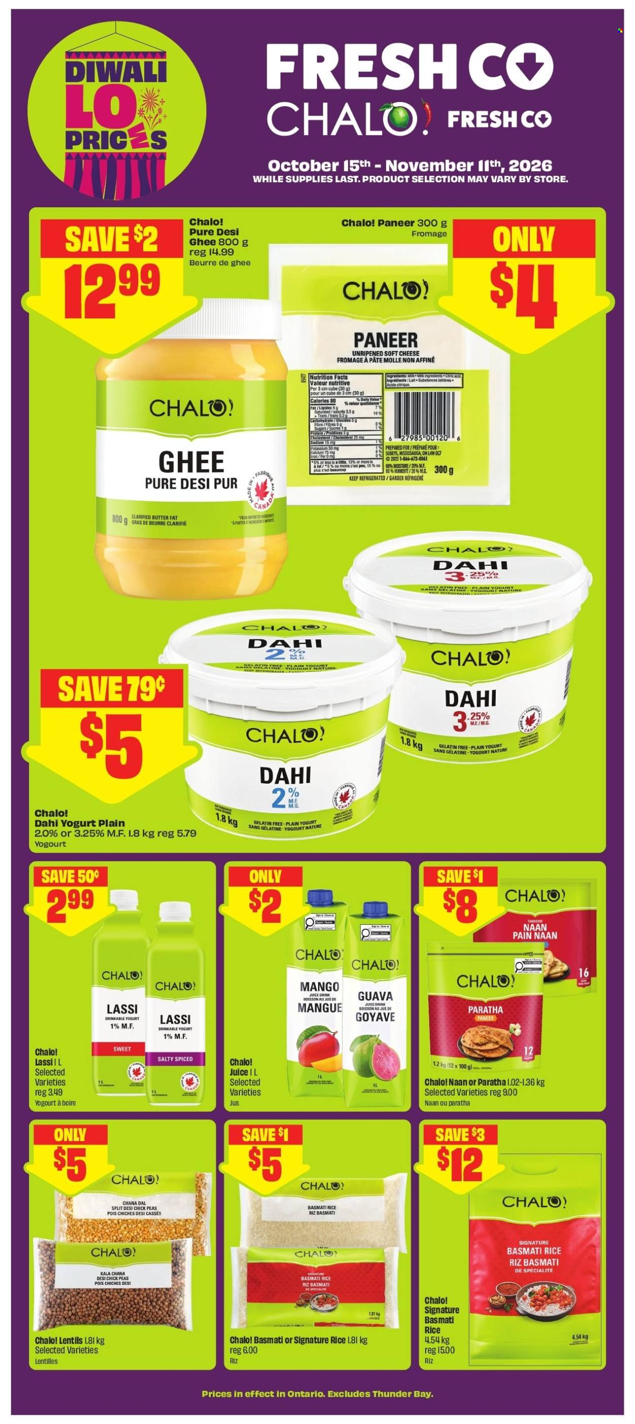 Circulaire FreshCo.  - 15 Octobre 2026 - 11 Novembre 2026. Page 1