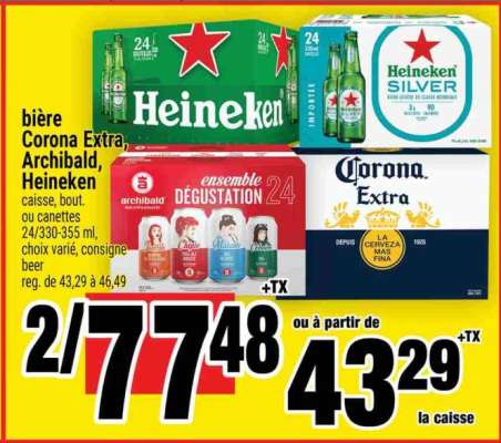 bière Corona Extra, Archibald, Heineken