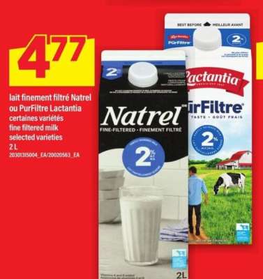 Natrel ou PurFiltre Lactantia